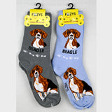 Foozy's Unisex Crew Socks Canine Collection (Beagle)