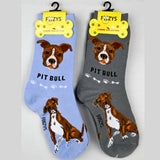 Foozy's Unisex Crew Socks Canine Collection (Pit Bull)