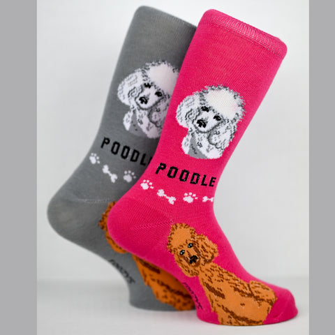 Foozy's Unisex Crew Socks Canine Collection (Poodle)