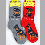 Foozy's Unisex Crew Socks Canine Collection (Rottweiler)