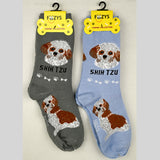 Foozy's Unisex Crew Socks Canine Collection (Shih Tzu)