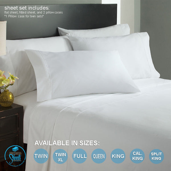 Split King White Bed Sheets Southern Sheets