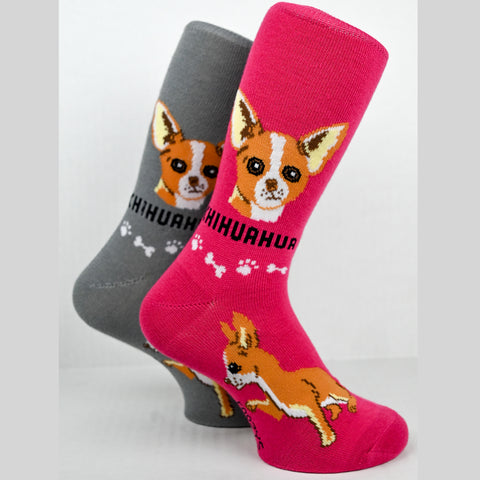 Foozy's Unisex Crew Socks Canine Collection (Chihuahua)