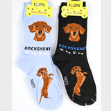Foozy's Unisex Crew Socks Canine Collection (Dachshund)