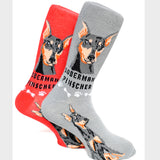 Foozy's Unisex Crew Socks Canine Collection (Doberman Pinscher)