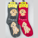 Foozy's Unisex Crew Socks Canine Collection (Goldendoodle)