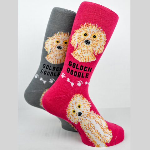 Foozy's Unisex Crew Socks Canine Collection (Goldendoodle)