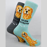 Foozy's Unisex Crew Socks Canine Collection (Golden Retriever)