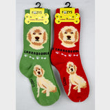 Foozy's Unisex Crew Socks Canine Collection (Labradoodle)