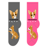 Foozy's Unisex Crew Socks Canine Collection (Chihuahua)