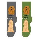 Foozy's Unisex Crew Socks Canine Collection (Cocker Spaniel)