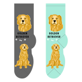 Foozy's Unisex Crew Socks Canine Collection (Golden Retriever)