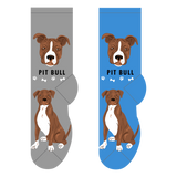 Foozy's Unisex Crew Socks Canine Collection (Pit Bull)