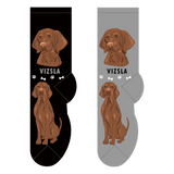 Foozy's Unisex Crew Socks Canine Collection (Vizsla)