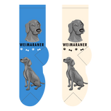 Foozy's Unisex Crew Socks Canine Collection (Weimaraner)